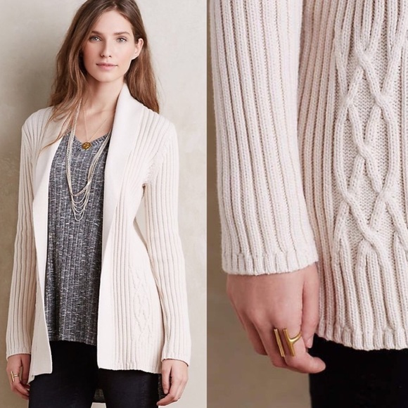 Anthropologie Sweaters - Anthropologie Moth Wynne Cardigan Sweater Cable Detail